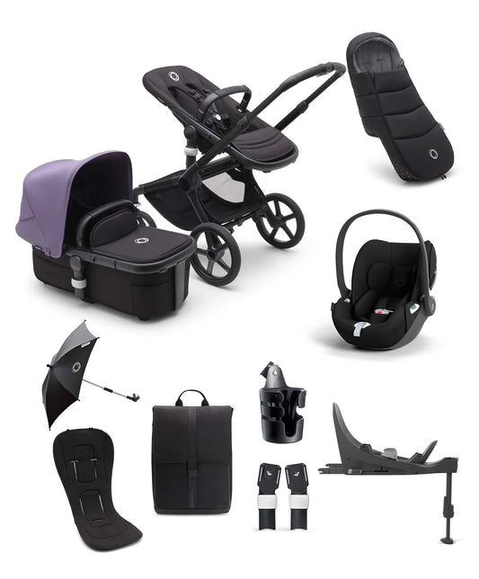 Bugaboo Fox5 Ultimate Bundle with Cybex Cloud T Car Seat and Base in Astro Purple